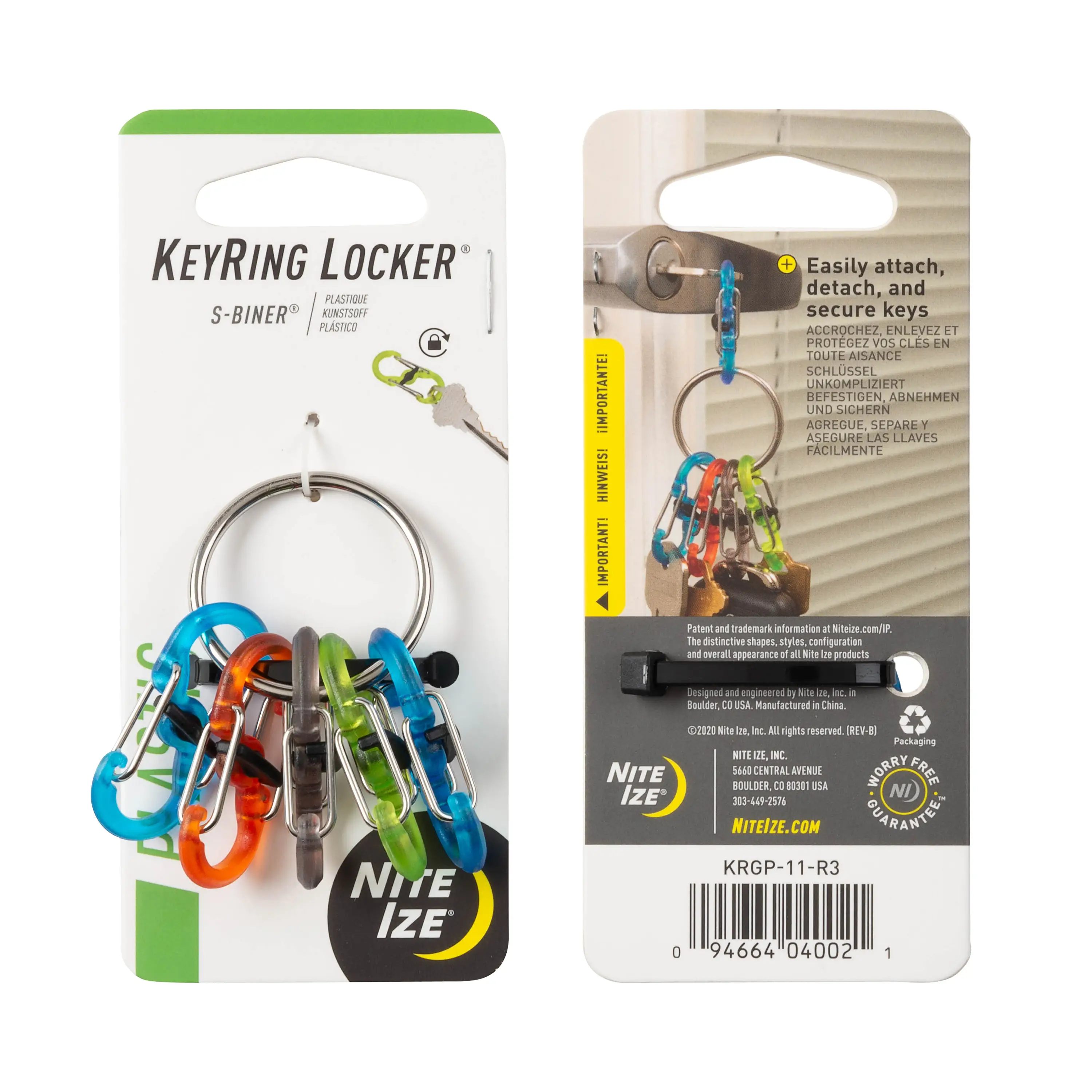 Optimized KEYRING LOCKER S-BINER PLASTIC Lightweight