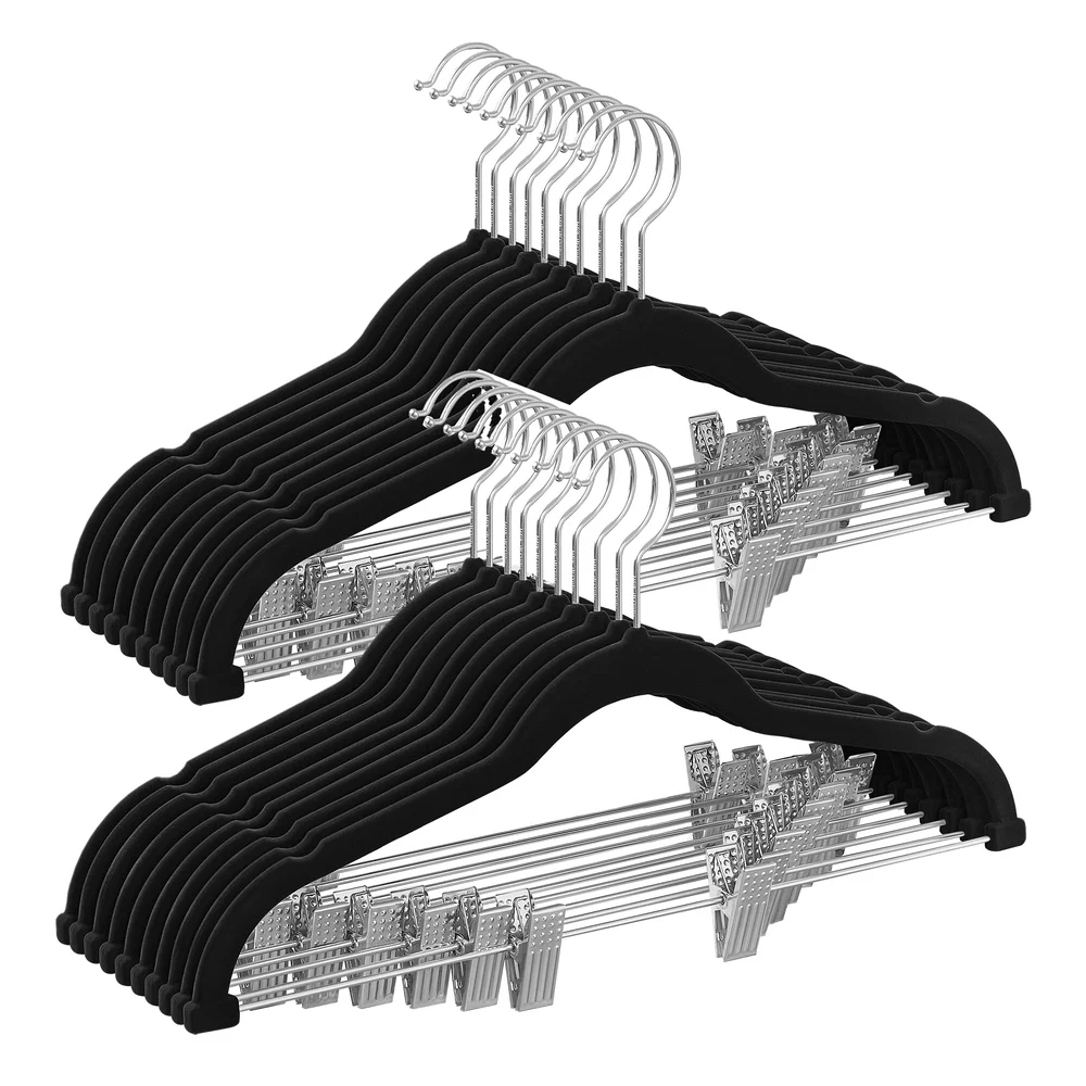 High-Quality SONGMICS Velvet Pants Hangers with Clips Innovative