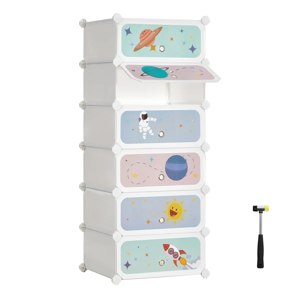 Efficient SONGMICS Kids Shoe Rack with Doors Natural