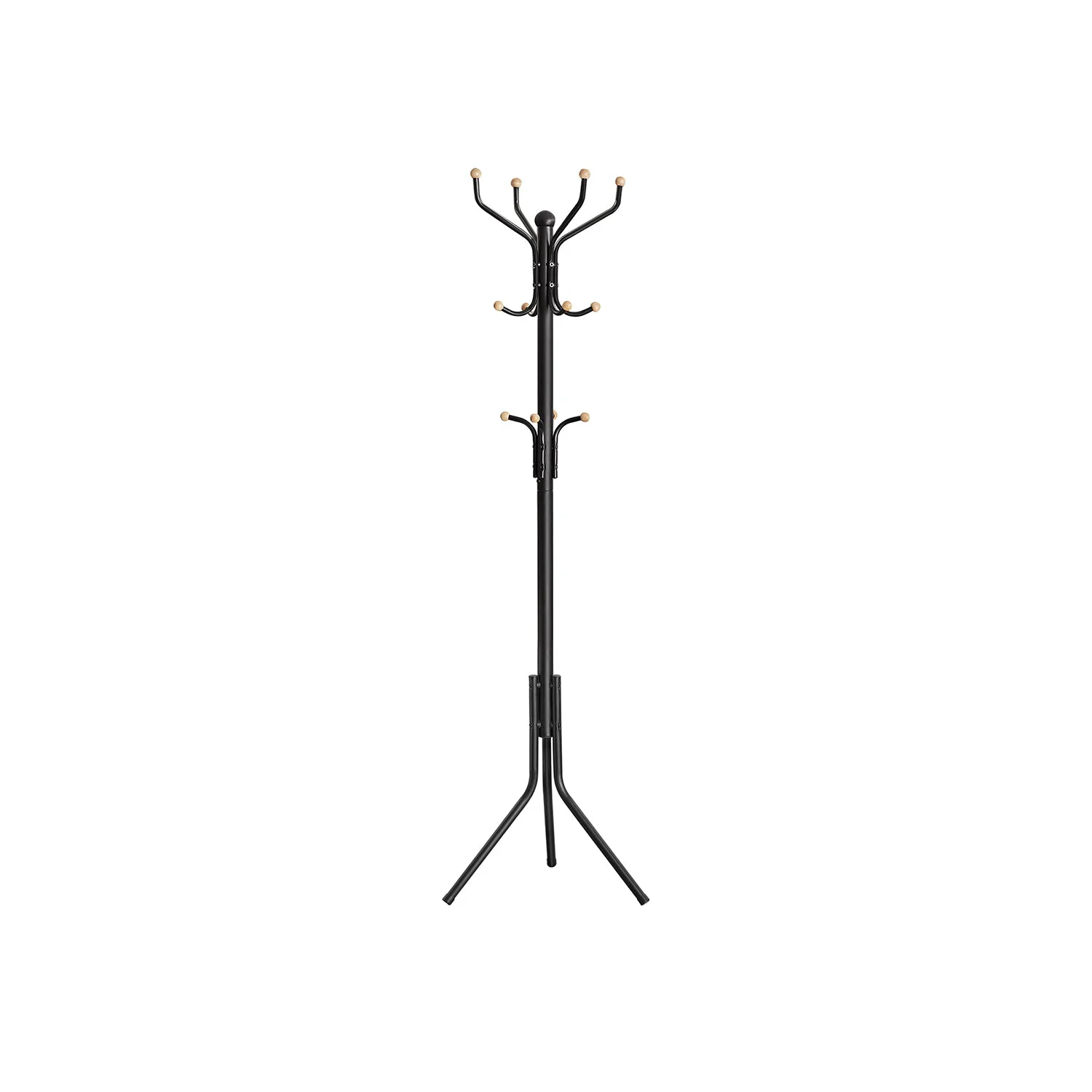Enhanced SONGMICS Black Coat Rack standing with 12 Hooks Crafted