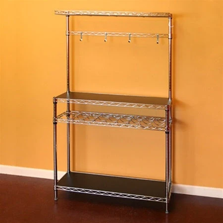 Long-Lasting Baker 39 s Rack with Wine Storage – 14 quot d x 24 quot w x 64 quot h Breathable