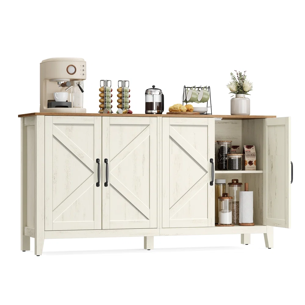 Smart VASAGLE Liry Collection – Buffet Storage Cabinet with Adjustable Shelves Outstanding