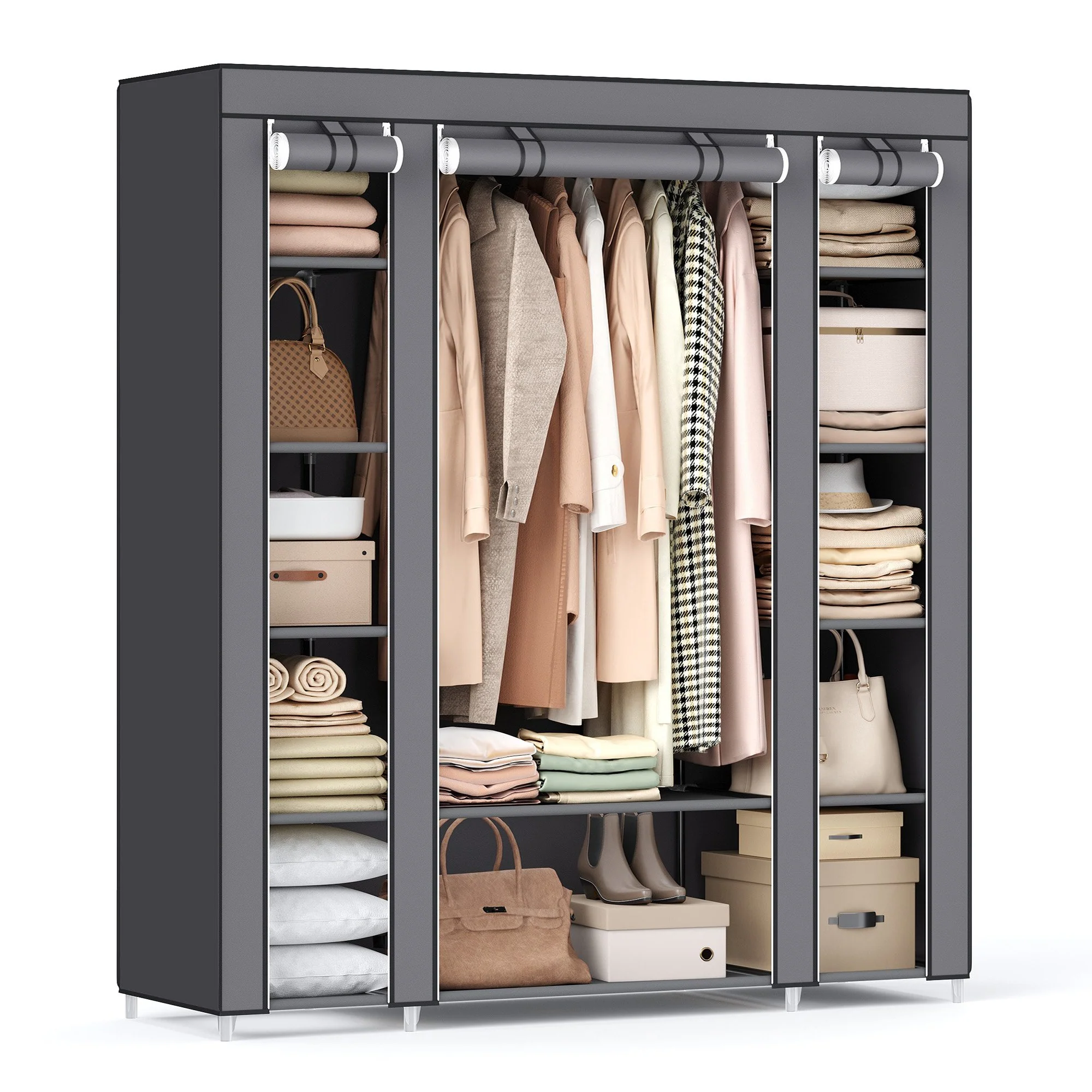 Outstanding SONGMICS Closet Wardrobe with Non-Woven Fabric Cover High-End