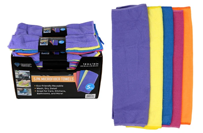 Optimized MICROFIBER TOWELS 5PK Eco-Friendly