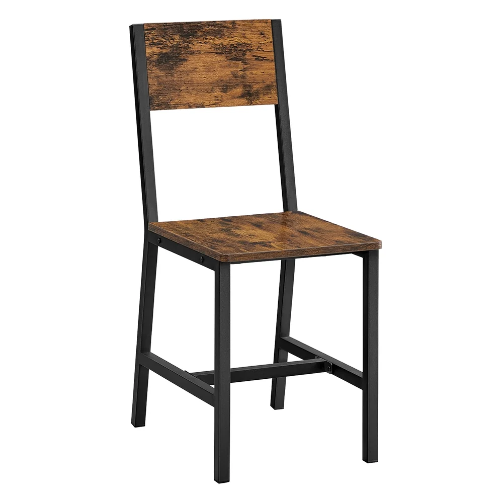 Natural VASAGLE Dining Chair with Metal Steel Frame World-Class