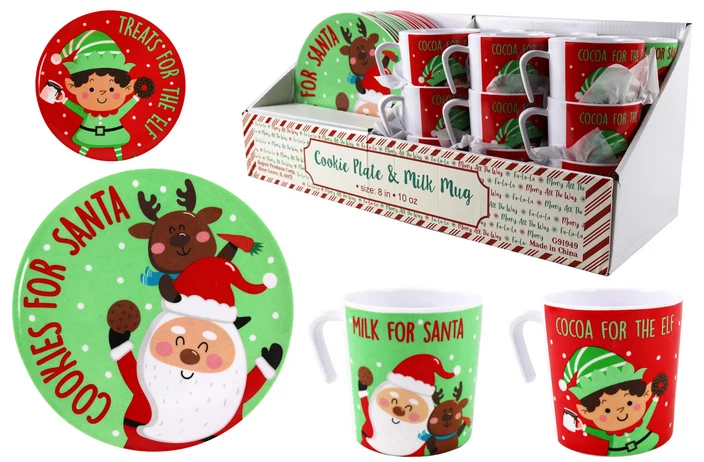 Authentic CHRISTMAS PLATE MUG Easy-to-Use