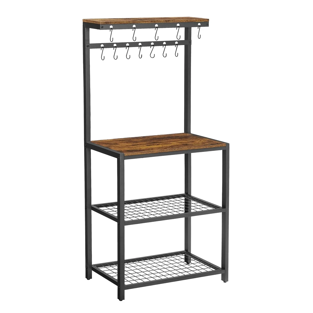 Excellent VASAGLE Microwave Oven Stand with Storage Shelves High-End