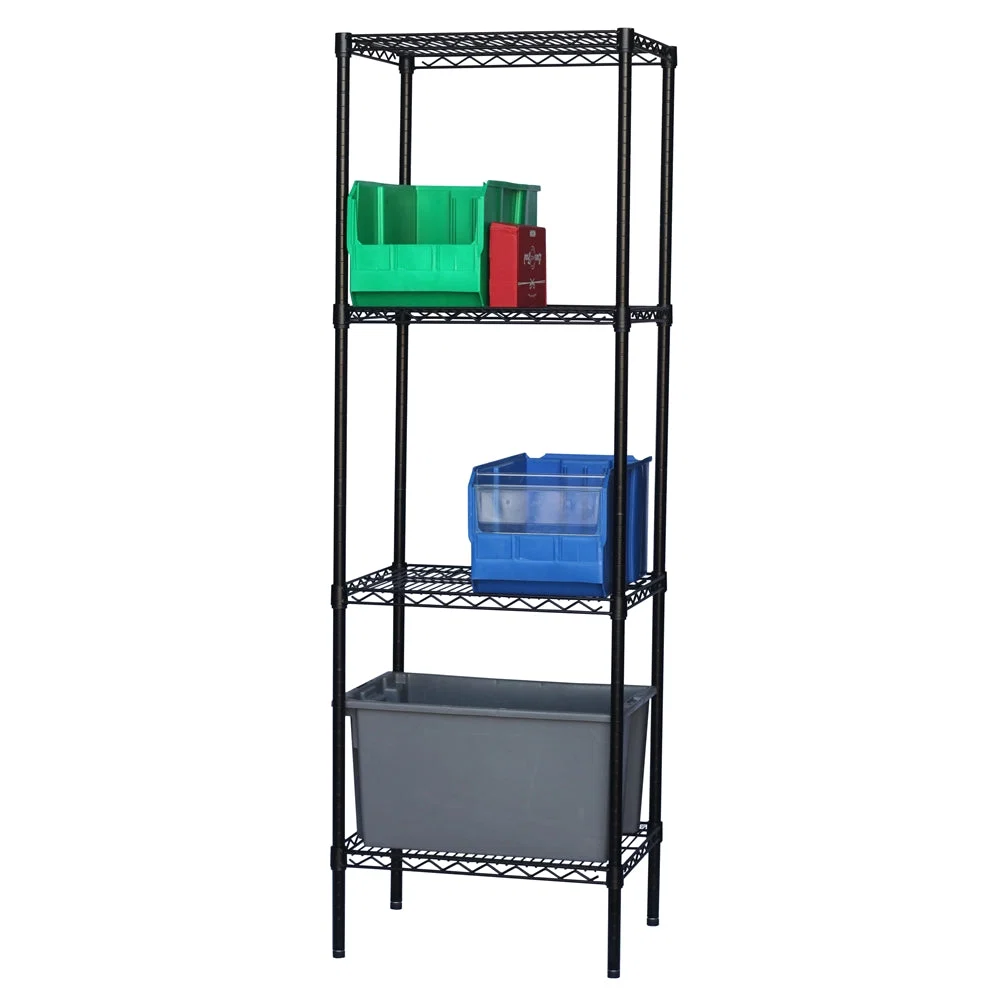 Enhanced 8 quot d x 72 quot h Black Wire Shelving w 4 Shelves Specialty