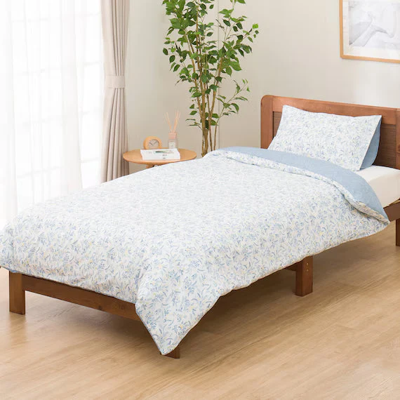 World-Class COMFORTER COVER PT51 FLOWER PATTERN BL Q Optimized