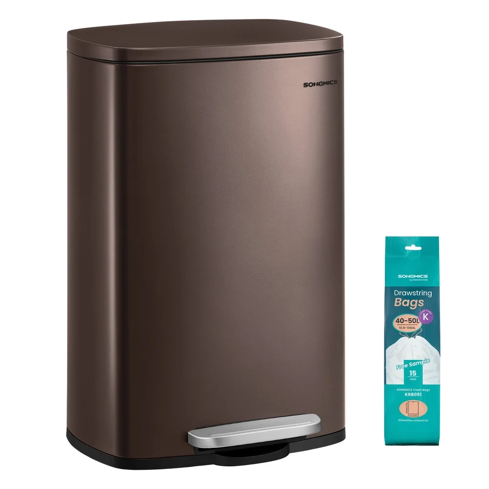 Detailed SONGMICS 13 Gallon Kitchen Trash Garbage Can Fine Crafted