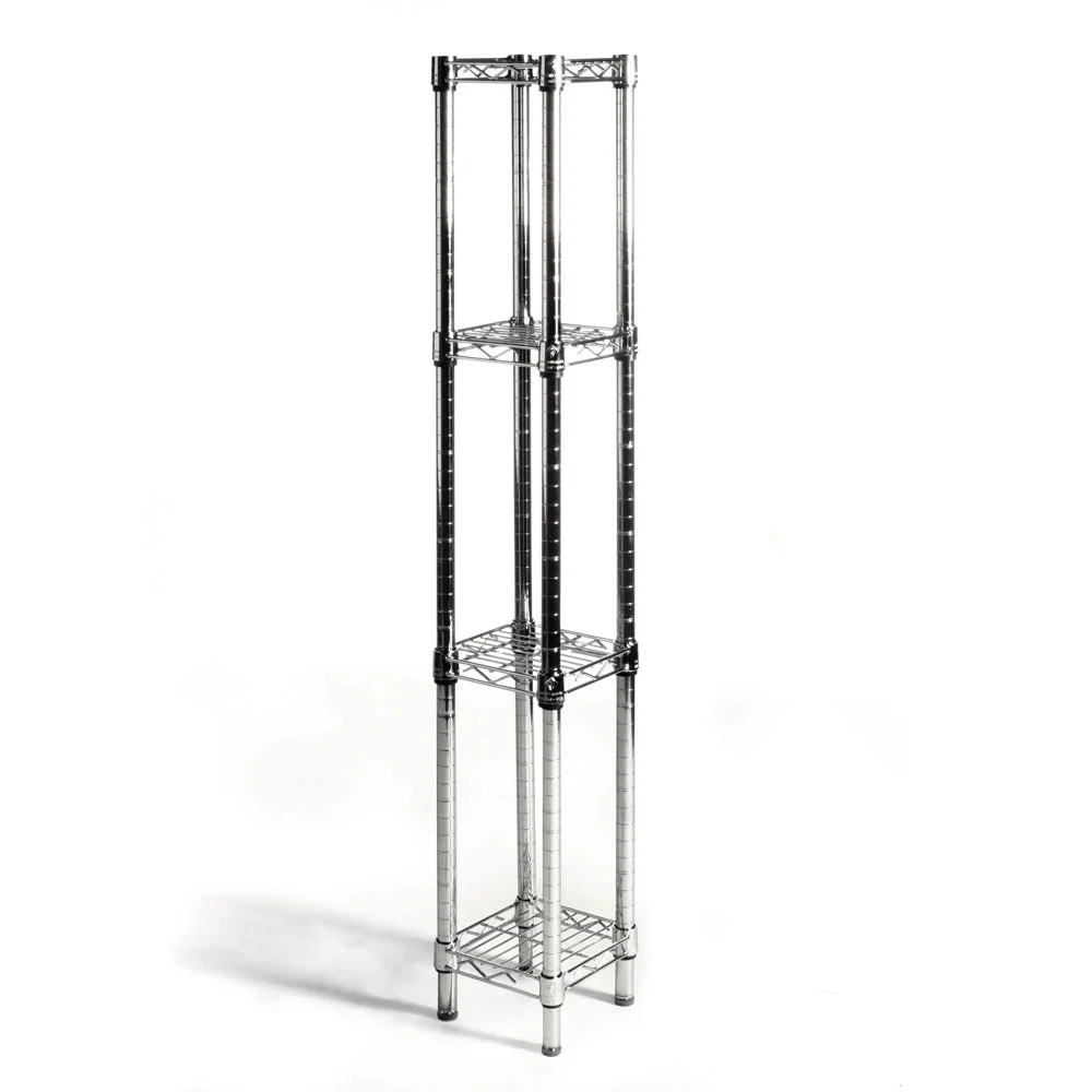 Original 10 quot d x 10 quot w Chrome Wire Shelving w 4 Shelves Stylish