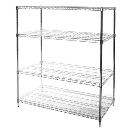 World-Class 24 quot d x 54 quot w Chrome Wire Shelving w 4 Shelves Functional