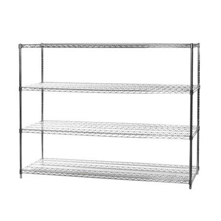 Green 24 quot d x 60 quot w Chrome Wire Shelving w 4 Shelves High-Performance