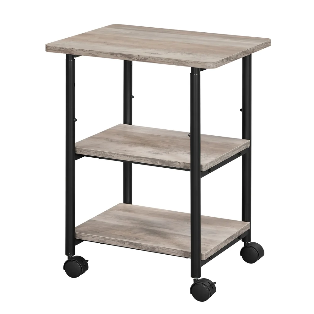 Trendy VASAGLE 3-Tier Machine Cart with Wheels and Adjustable Table Top Top-Quality