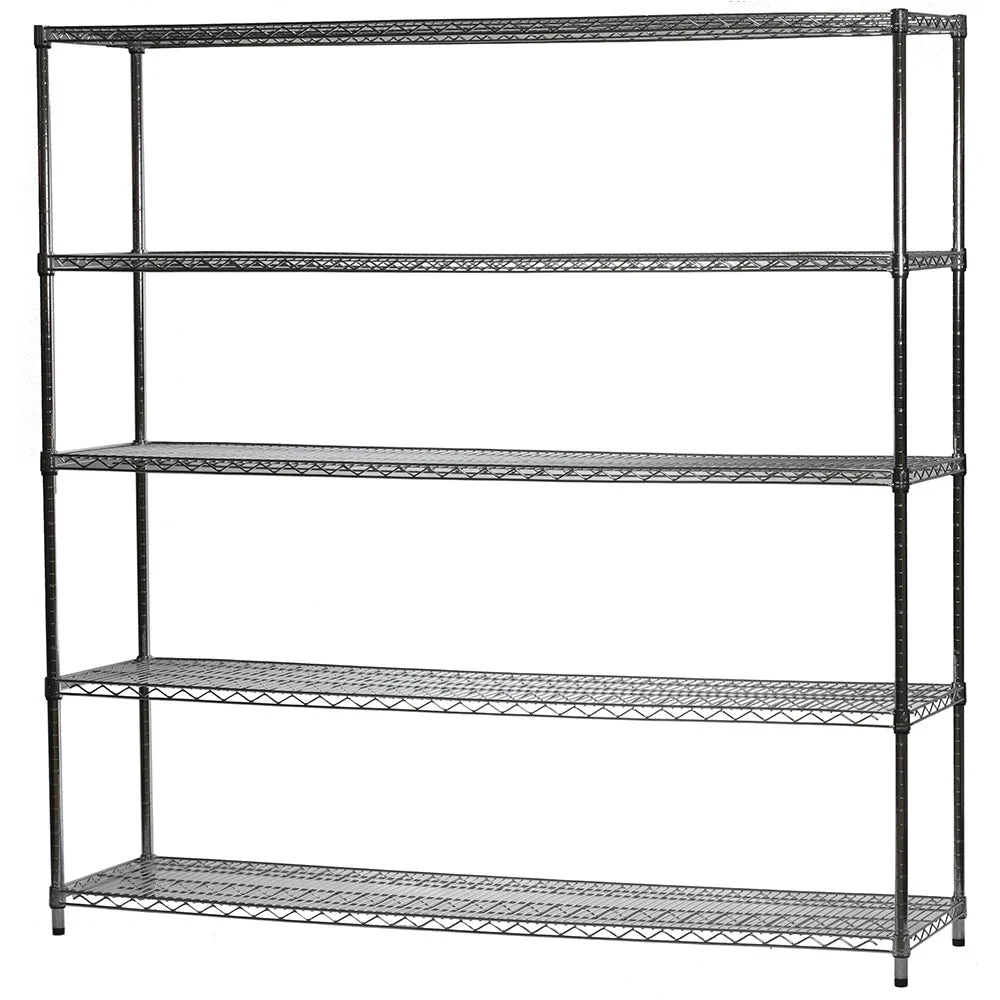 Specialty 21 quot d x 72 quot w Chrome Wire Shelving w 5 Shelves Modern