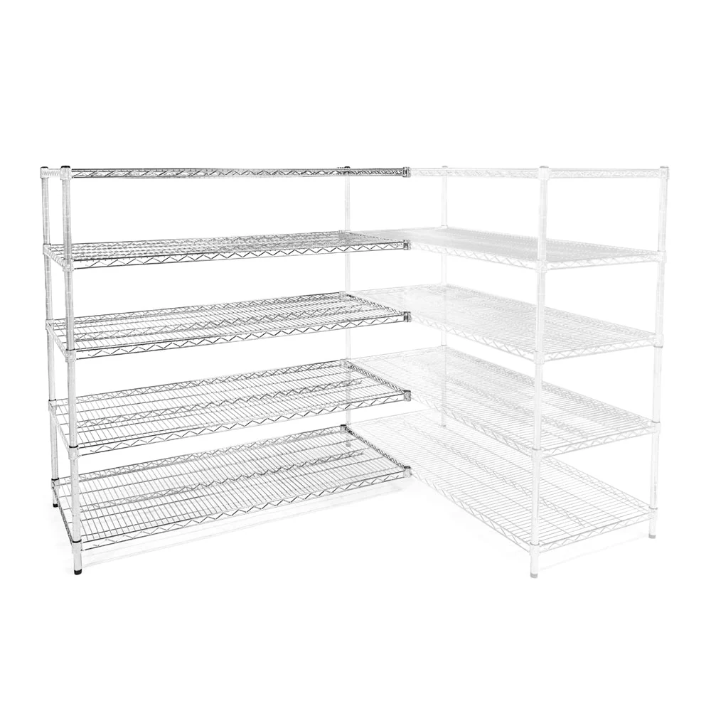 Official 24 quot d x 54 quot w Wire Shelving Add-Ons w 5 Shelves First-Class