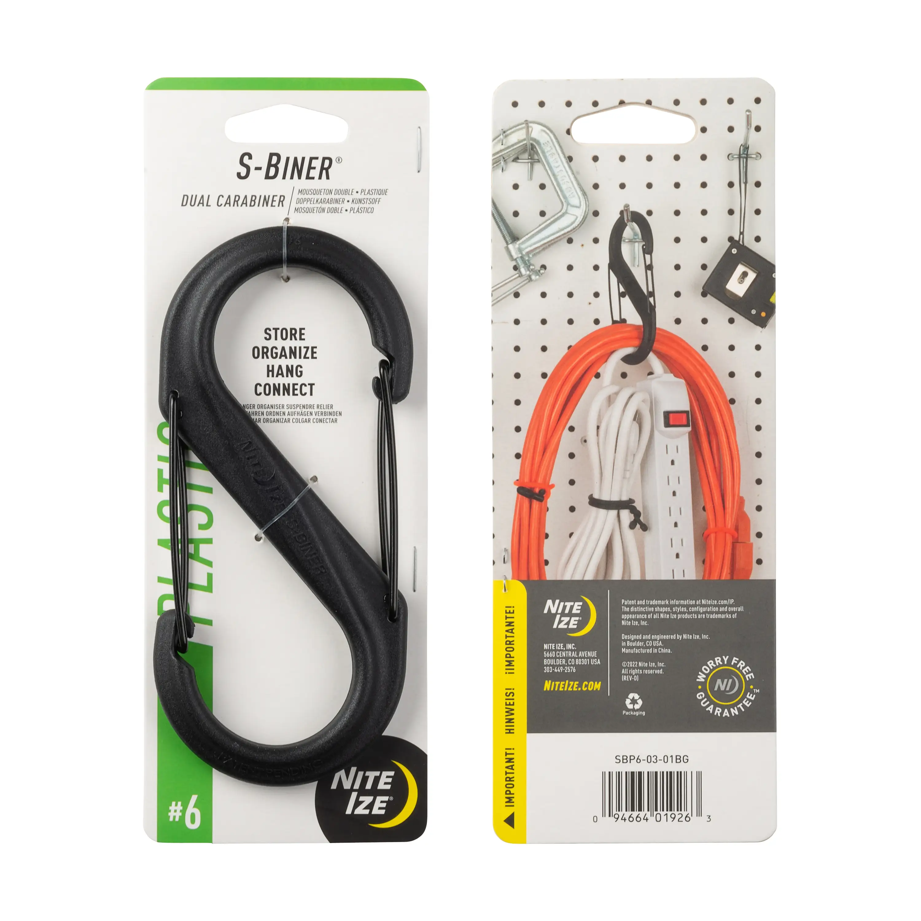 Flexible S-BINER PLASTIC 6 BLACK Natural