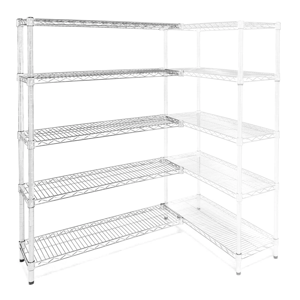 High-Quality 18 quot d x 48 quot w Wire Shelving Add-Ons w 5 Shelves Detailed