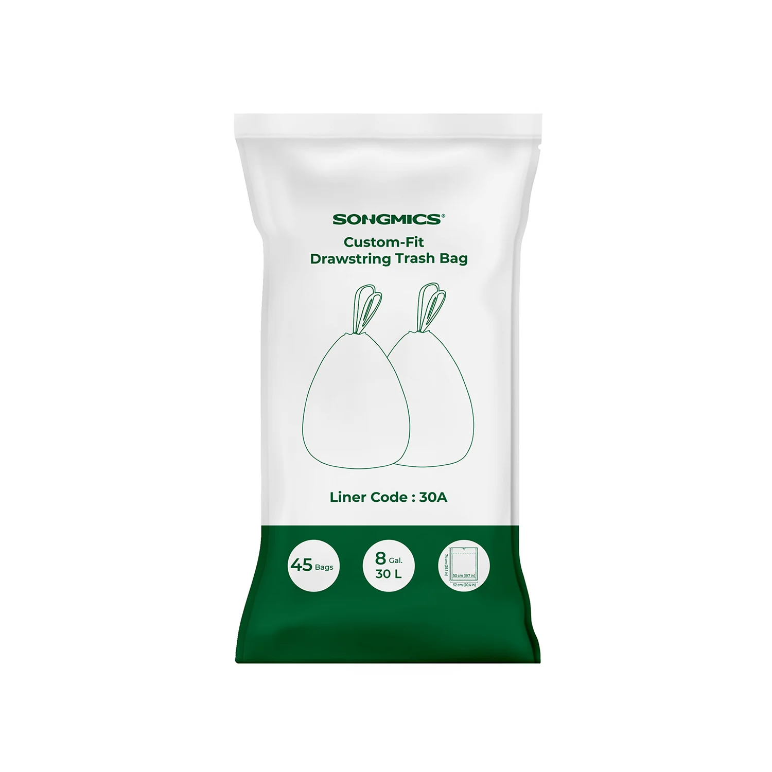 Responsible SONGMICS 8.5 Gallon Drawstring Trash Bags for Dual Trash Can Fashionable