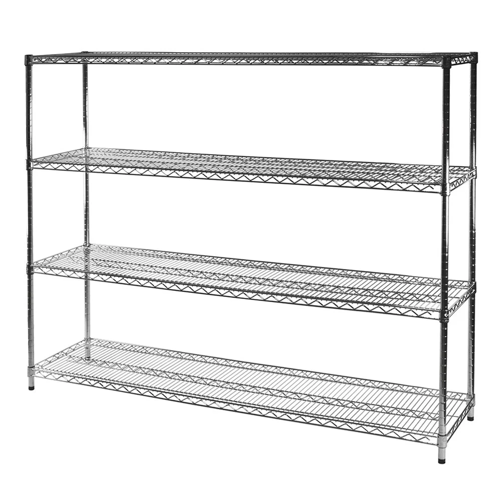 Carefully Designed 21 quot d x 72 quot w Chrome Wire Shelving w 4 Shelves Environmentally Friendly