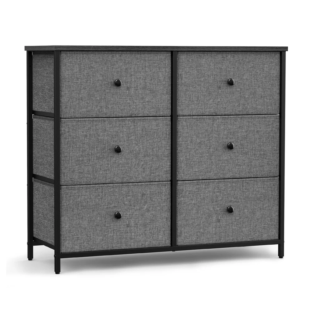 Premium Material SONGMICS Rustic Brown Chest of Drawers with Fabric Drawers Outstanding