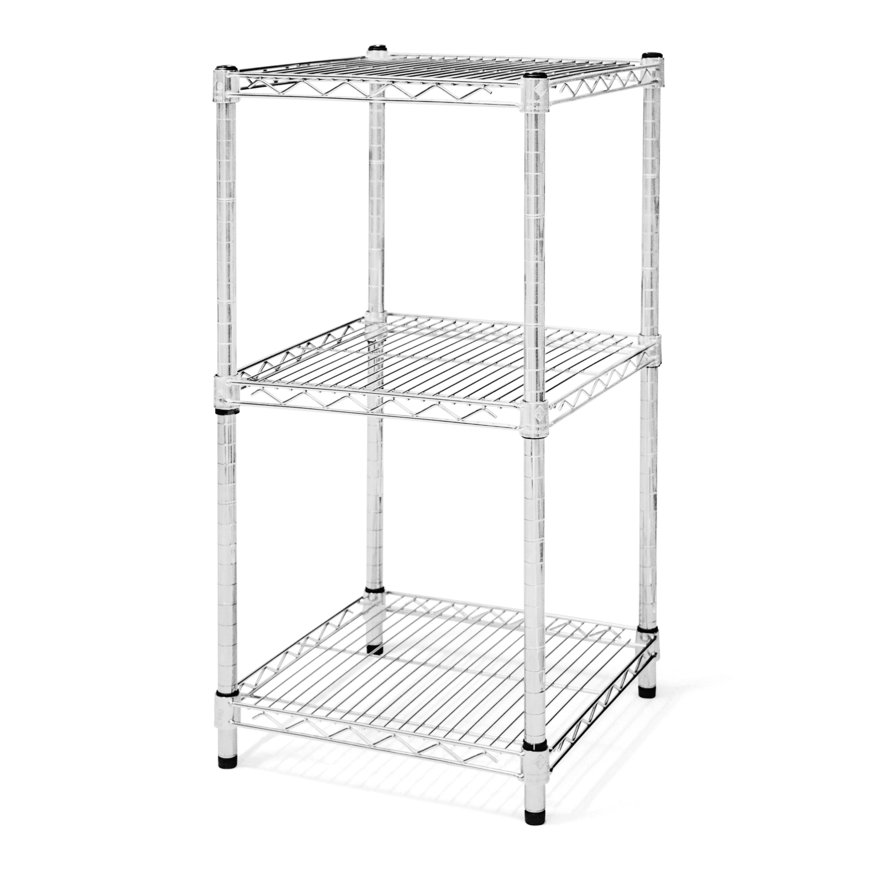 Safe 21 quot d x 34 quot h Chrome Wire Shelving w 3 Shelves High-Quality