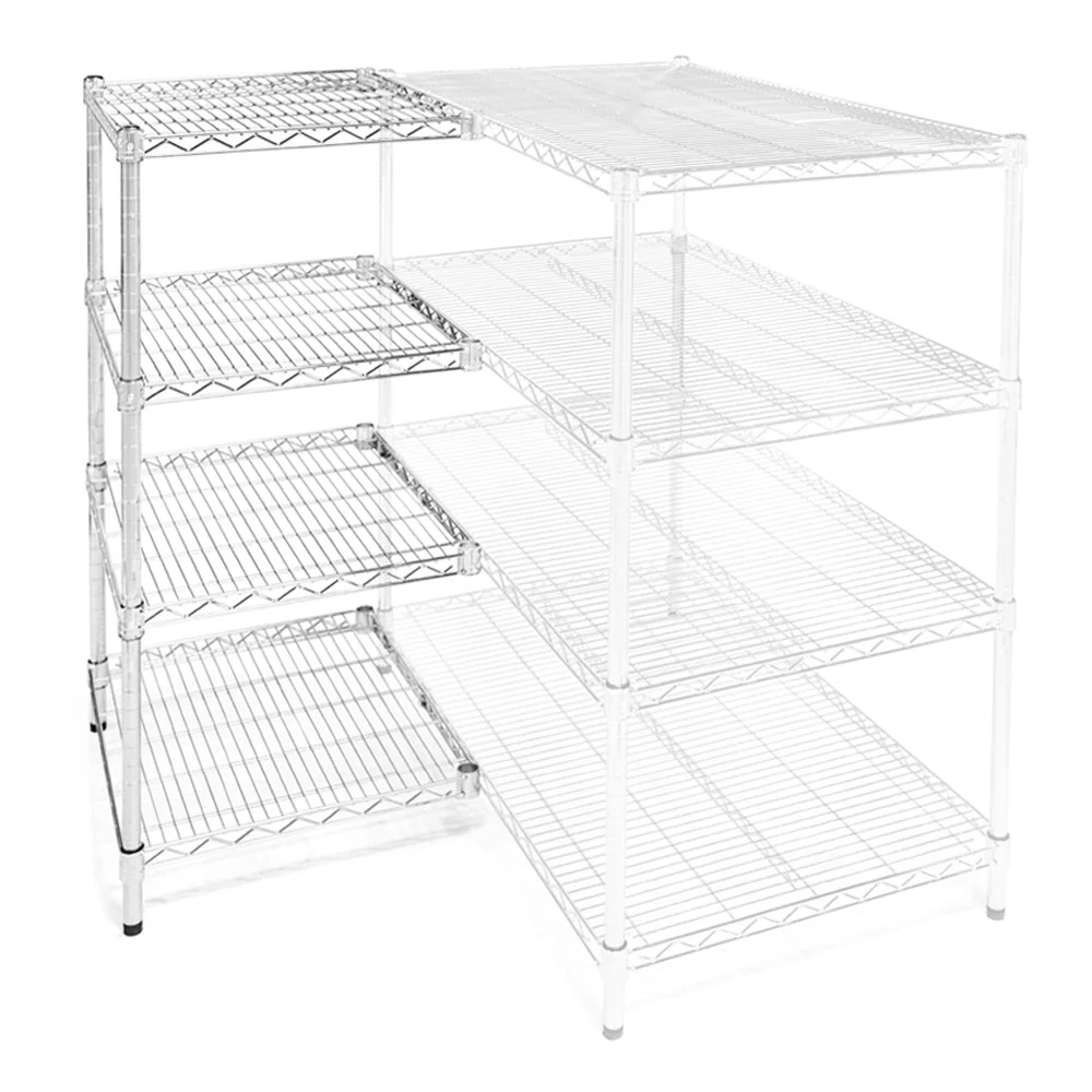 Reusable 36 quot d x 36 quot w Wire Shelving Add-Ons w 4 Shelves Casual