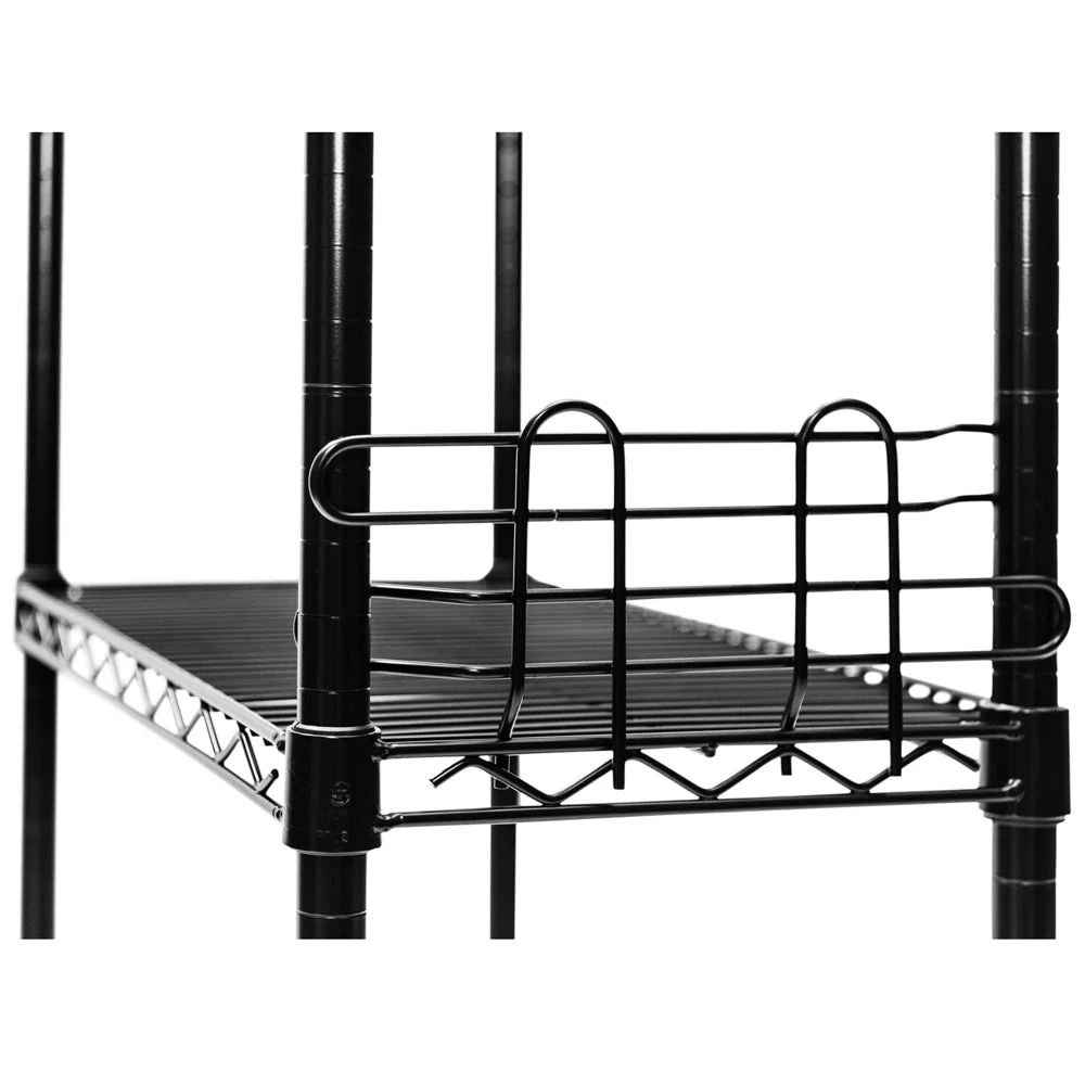 First-Class 4 quot h Black Ledges for Wire Shelves Relaxed