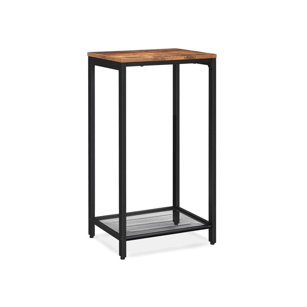 Long-Lasting VASAGLE Industrial Brown Telephone Table with Shelf Smart