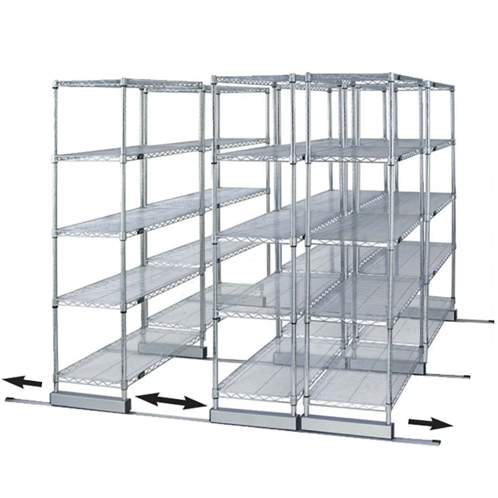 Original 36 quot d x 48 quot w High-Density Mobile Wire Shelving – Double Wide Trendy