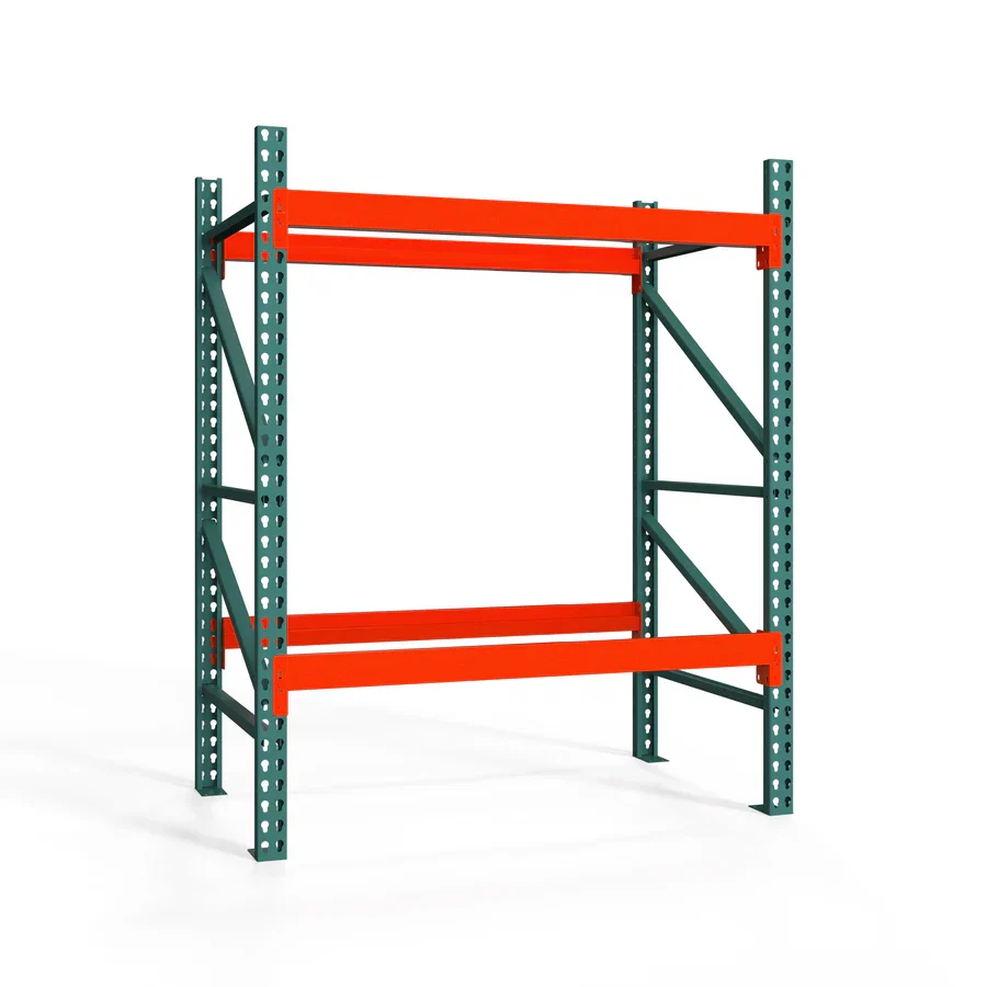 Pure 2-Tier Teardrop Pallet Rack Starter Units – 24 quot d x 72 quot h Premium