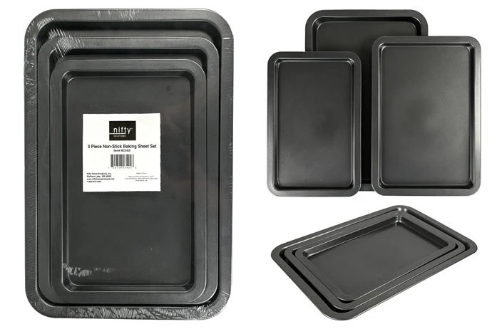 Easy-to-Use 3 PIECE NON-STICK BAKING SHEET SET Organic