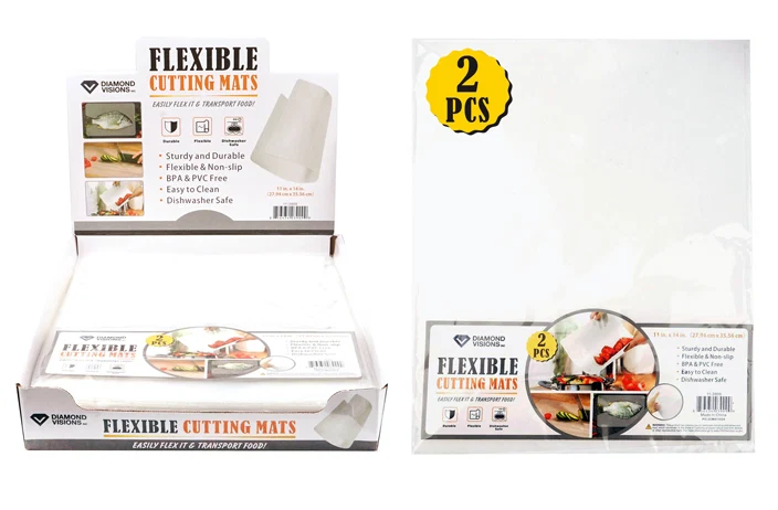 Practical FLEXIBLE CUTTING MATS 2 PK Efficient
