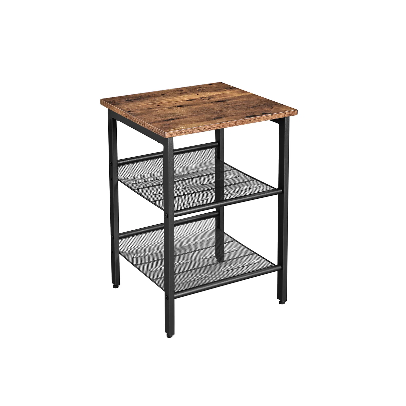 Original Design VASAGLE Industrial Side Table with 2 Adjustable Shelves Healthy