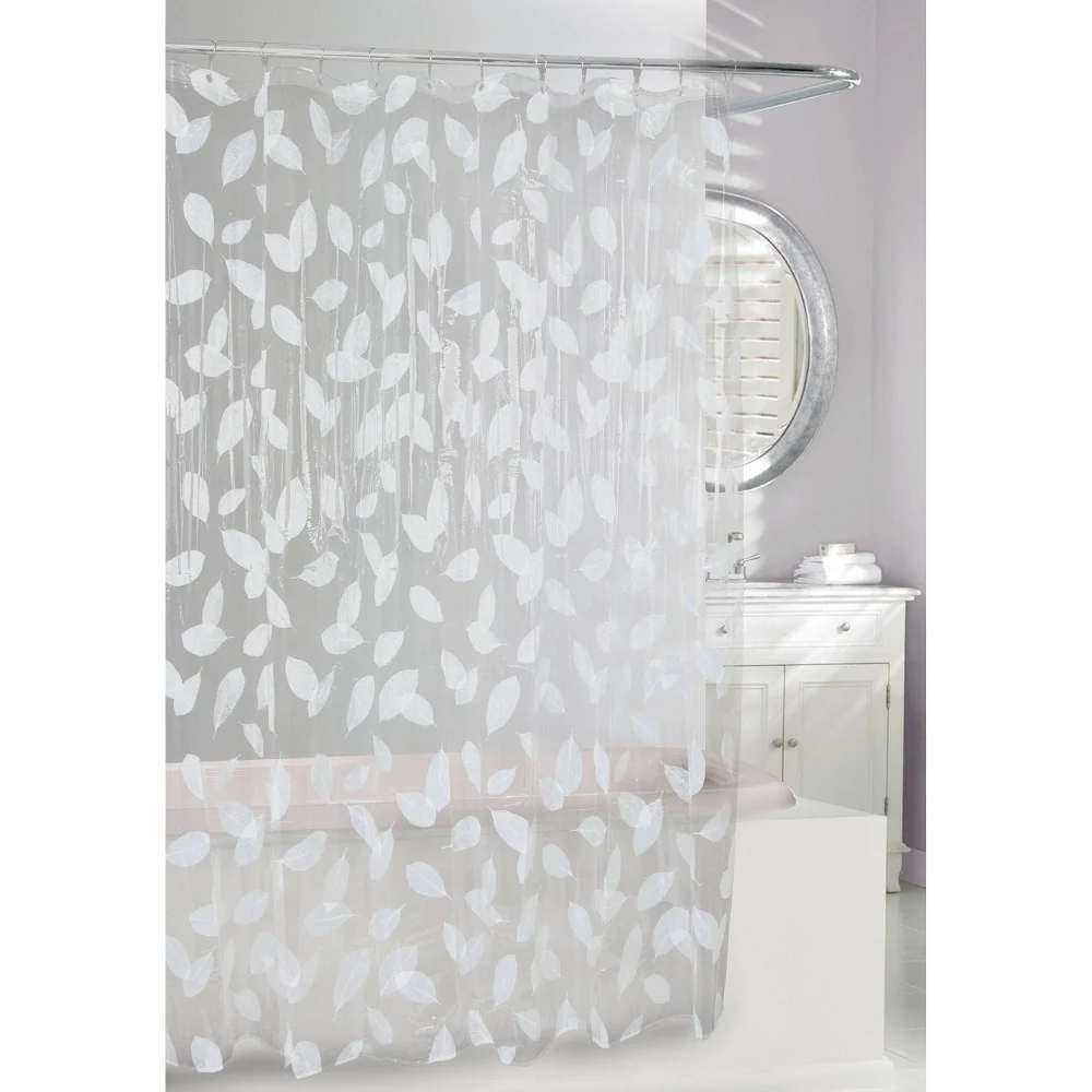 Verified HARVEST LEAF PEVA SHOWER CURTAIN Minimalist
