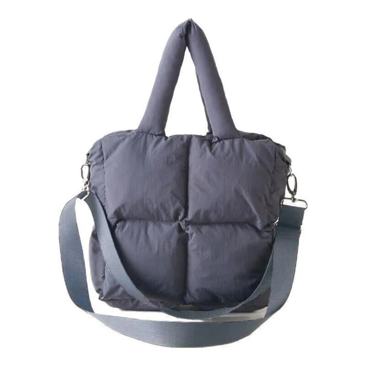 Classic SINGLE SHOULDER BAG SQUARE QUILTED DGY Traditional