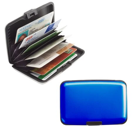 Secure RFID CARD CASE BLUE User-Friendly