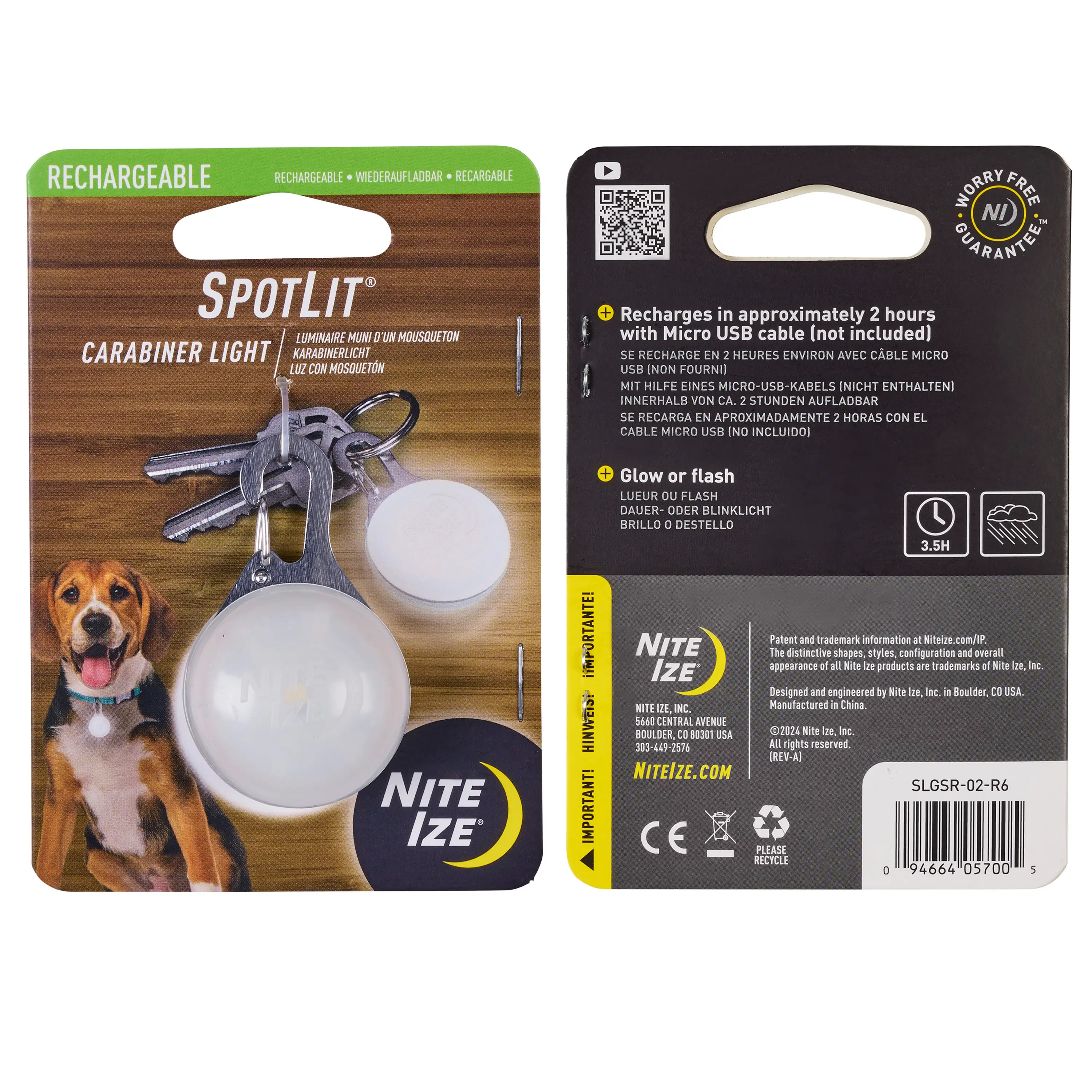 Long-Lasting SPOTLIT CARABINER LIGHT Authentic