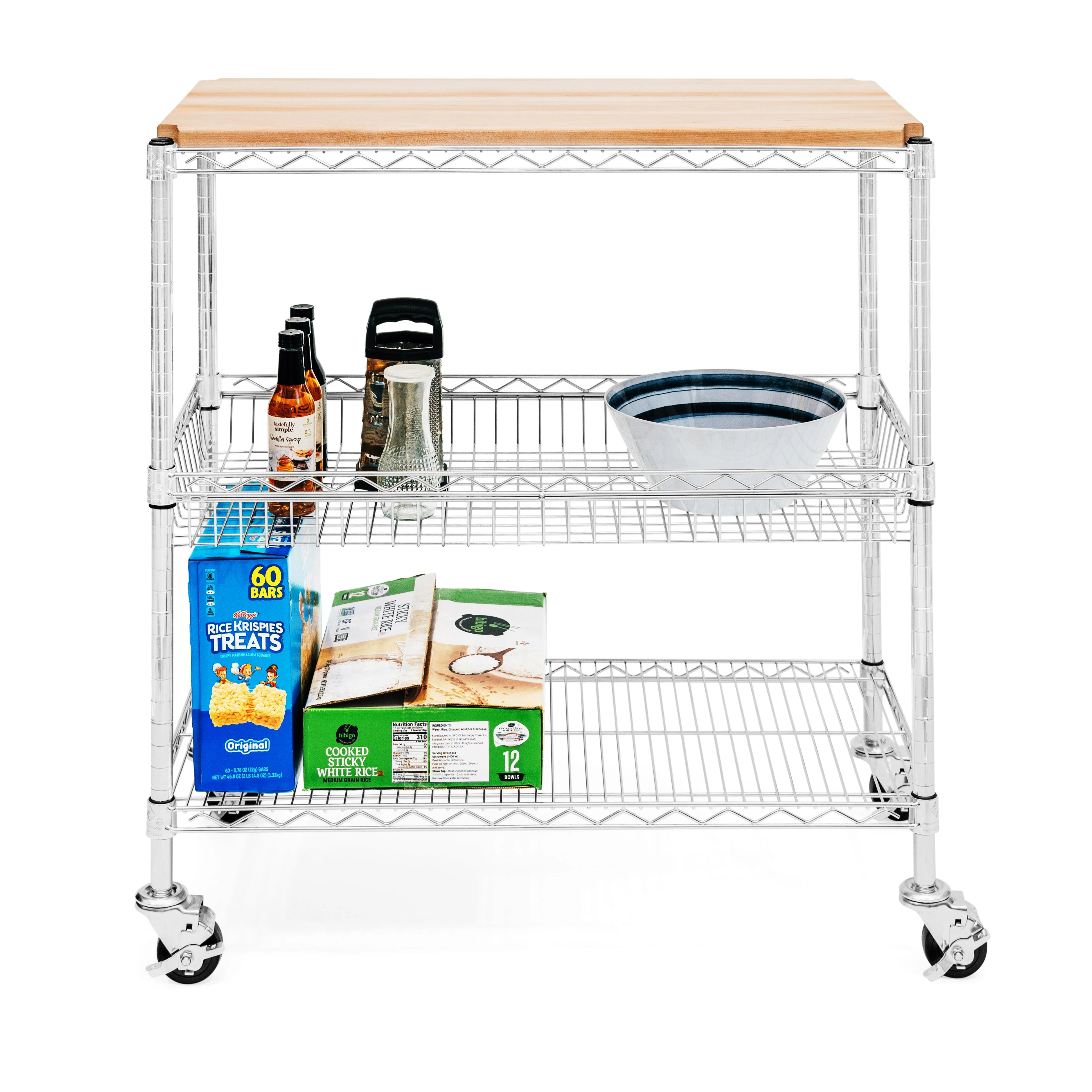 Minimalist Mobile Kitchen Island Carefully Designed