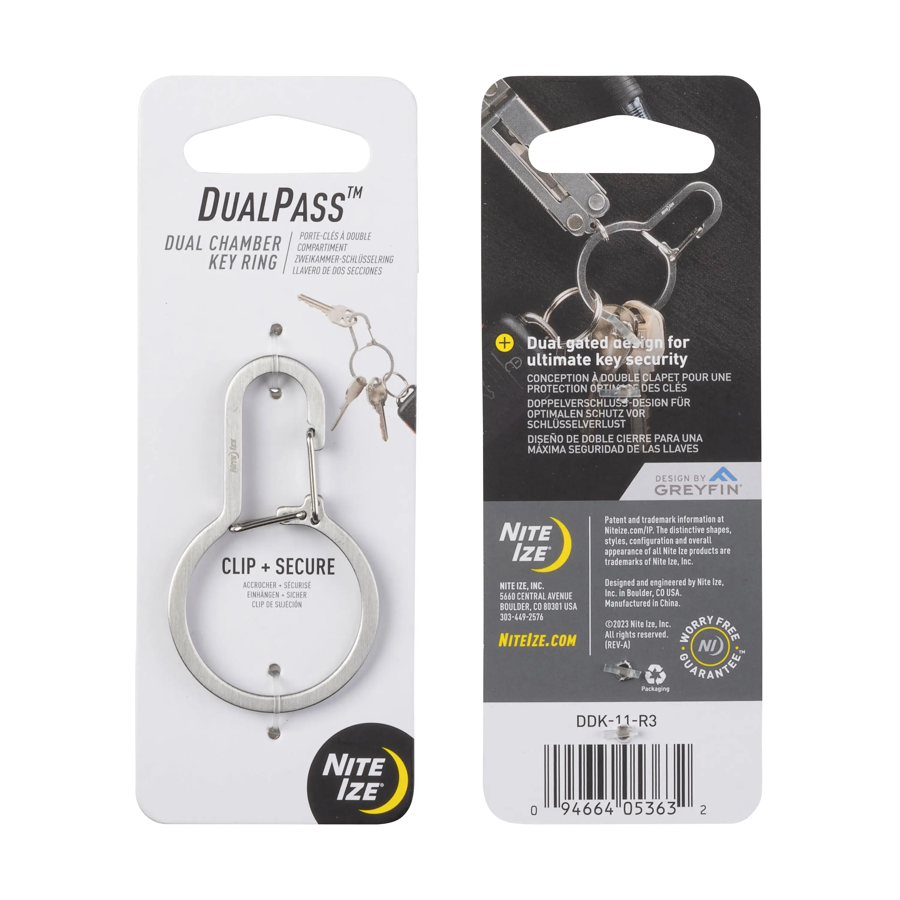 Original Design DUALPASS DUAL CHAMBER KEYRING Green