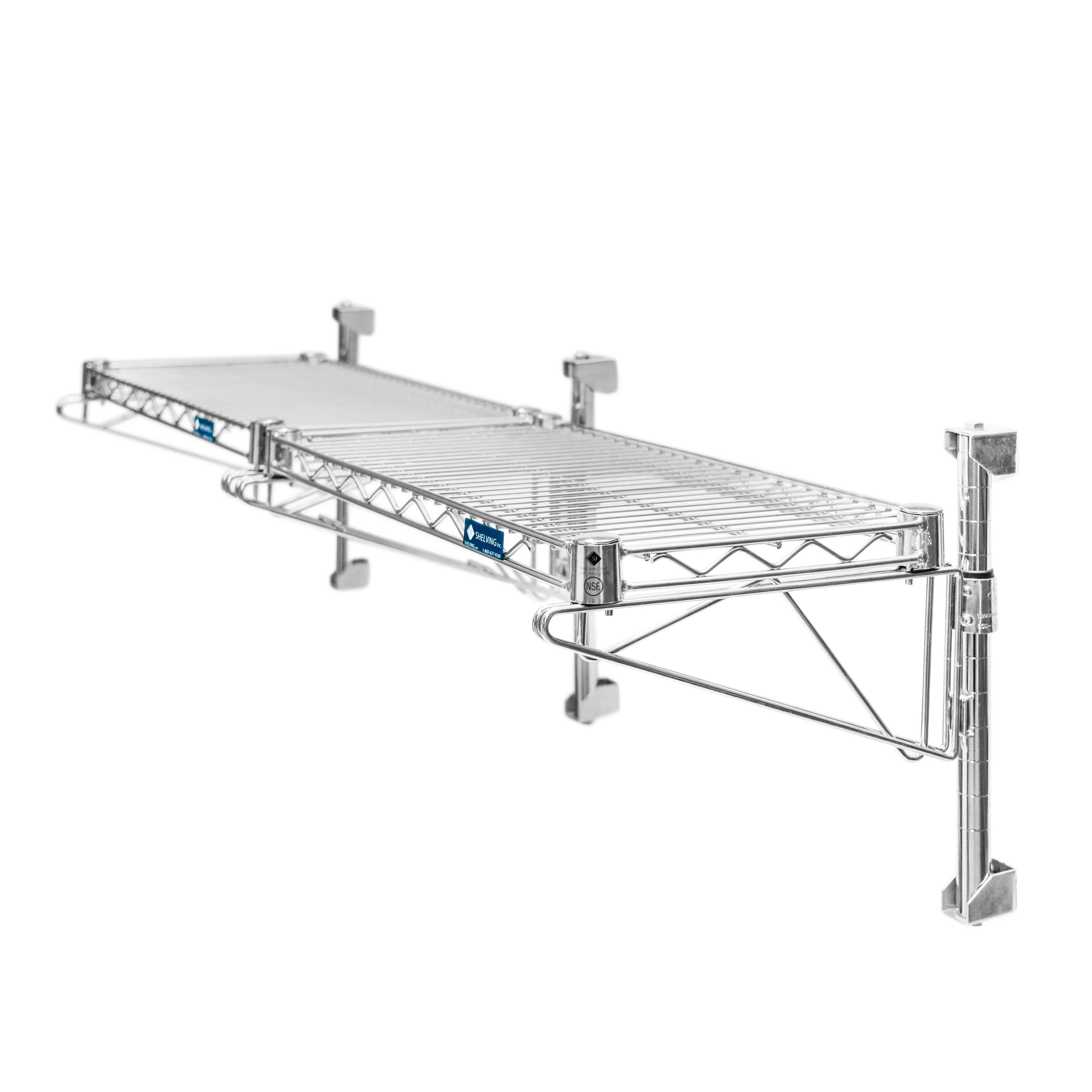 First-Class 12 quot d Adjustable Wall Mounted Wire Shelf Add-On Kit Fashionable