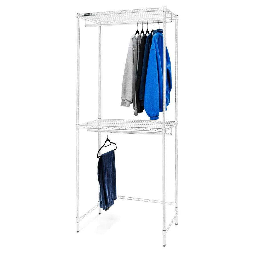 Trusted Double Hang Wire Closet Shelving – 18 quot d x 84 quot h Traditional