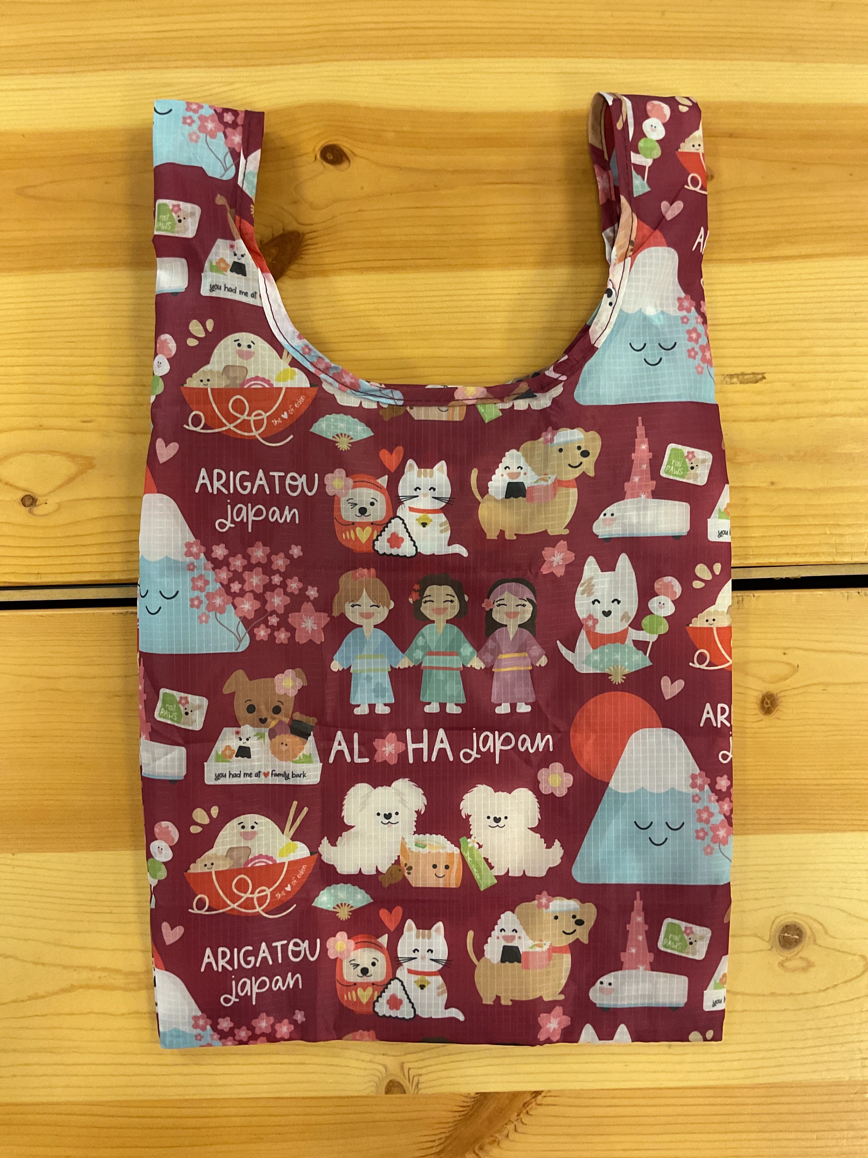Original Design EDEN SMALL TOTE ALOHA JAPAN MAROON Elite