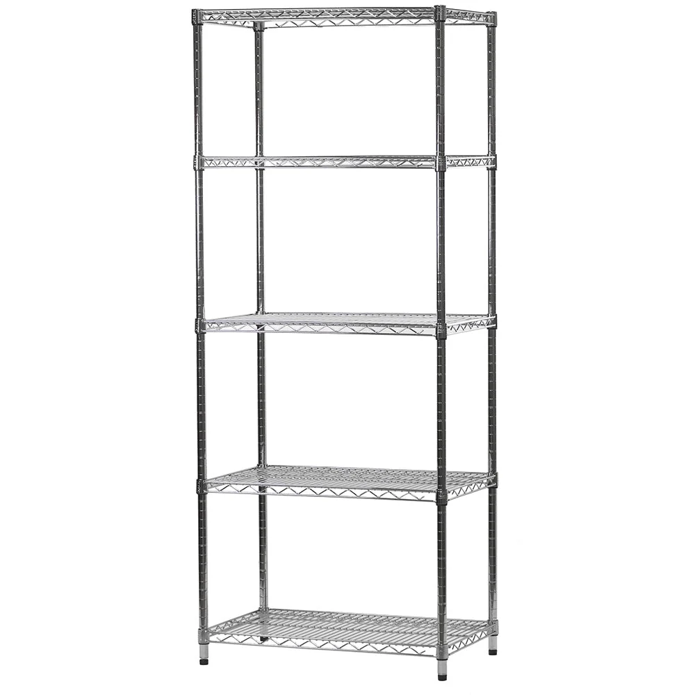 Enhanced 18 quot d x 30 quot w Chrome Wire Shelving w 5 Shelves Sophisticated