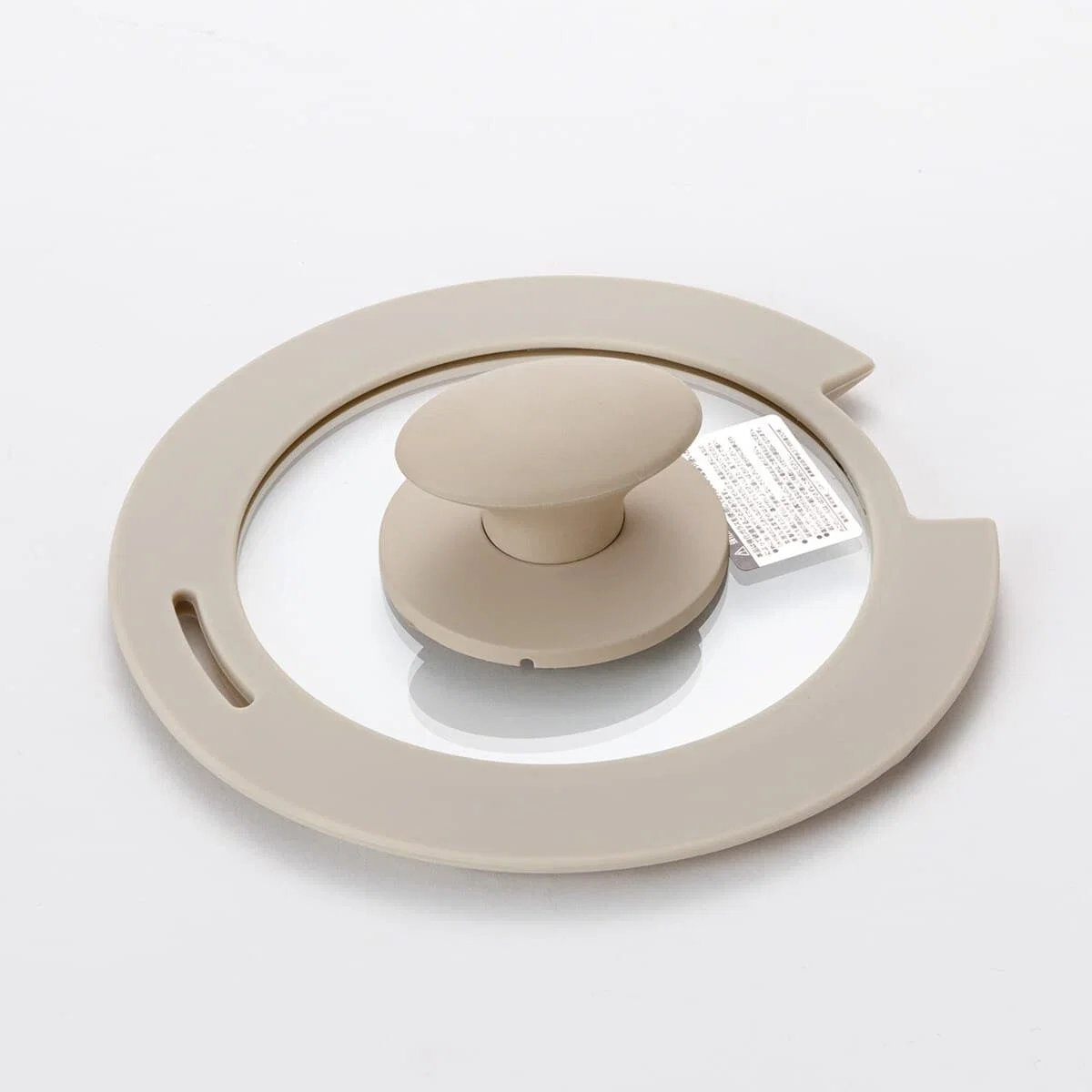 Premium TORERU 3 Glass Lid with Silicone Rim 16cm Beige Comfortable