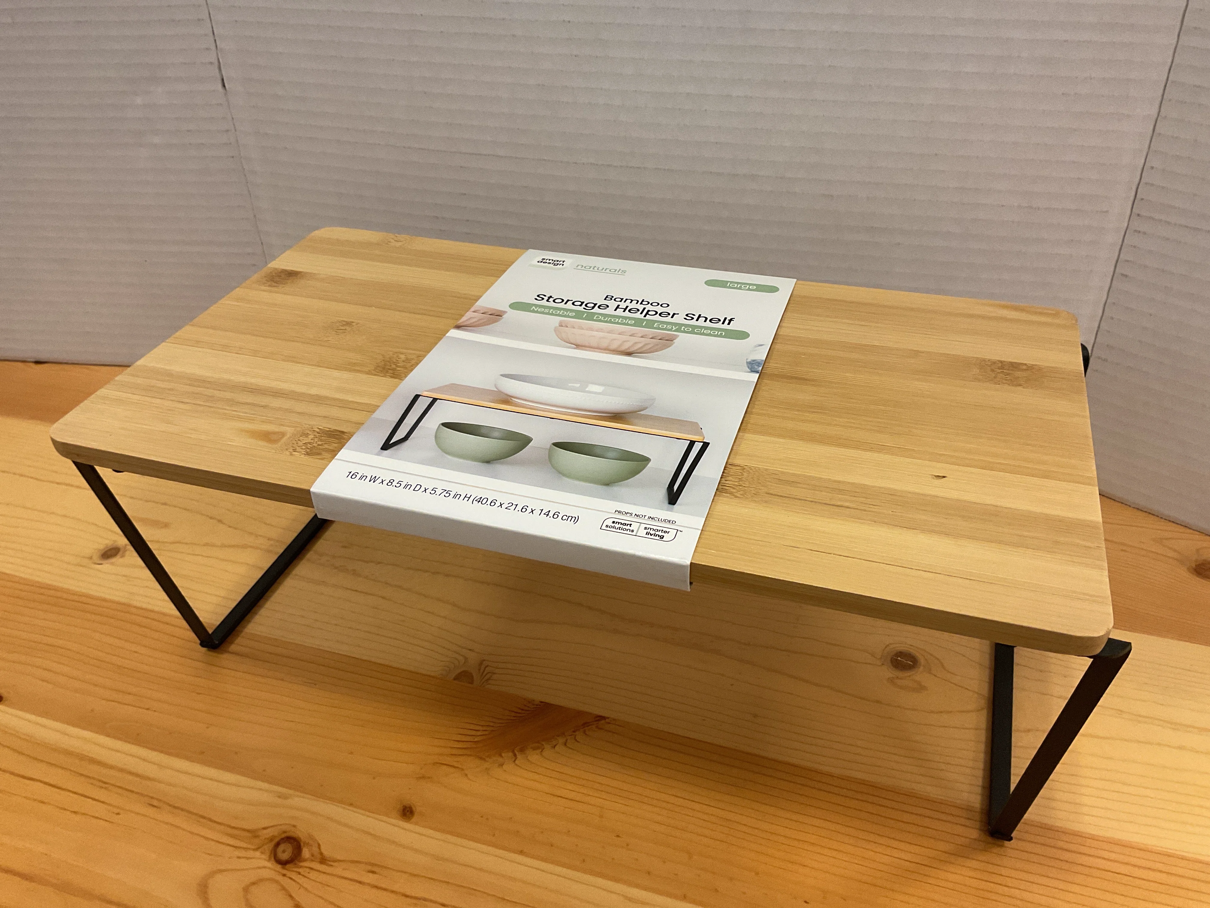 High-Quality STORAGE HELPER SHELF LRG BAMBOO Top-Quality
