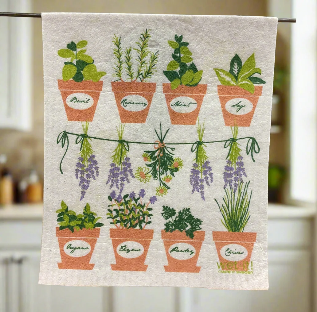 Authentic SWEDISH DISHCLOTH HERB POTS Professional
