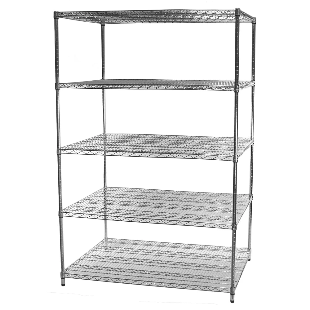 Proven 36 quot d x 48 quot w Chrome Wire Shelving w 5 Shelves Effective