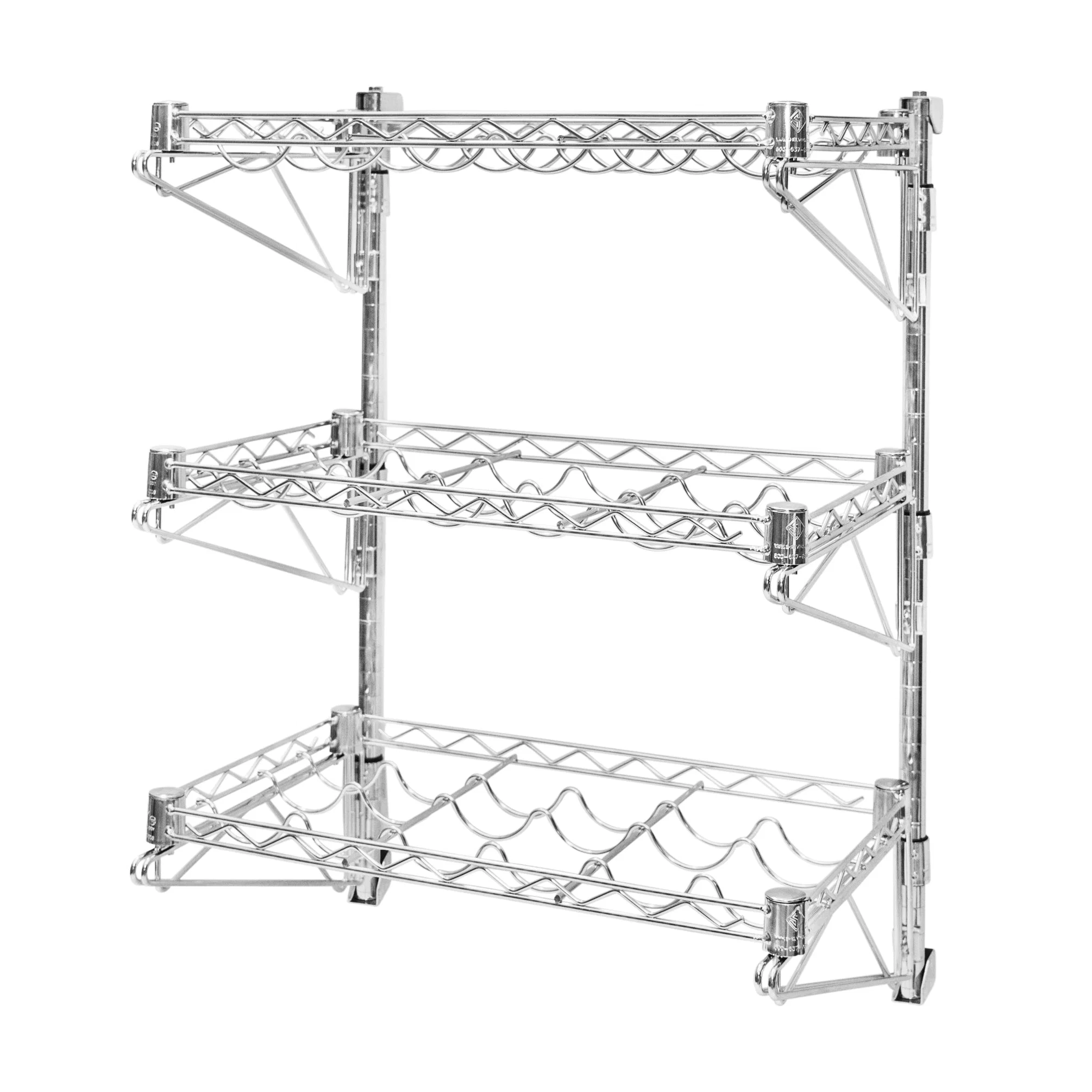 Proven Wall Mounted Wine Racks w 3 Shelves High-Quality