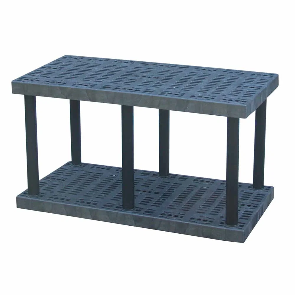 Premium Material DuraShelf Grid Top 24 quot d x 48 quot w x 27 quot h Base 2-Shelf Modern